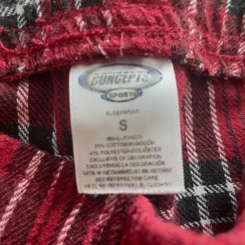 Miami Heat Women's pajama set loungewear Small NBA Red Black Plaid BNWOT NEW - Picture 6 of 6